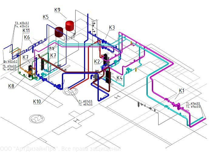 проектирование и монтаж внутренних водопроводных сетей